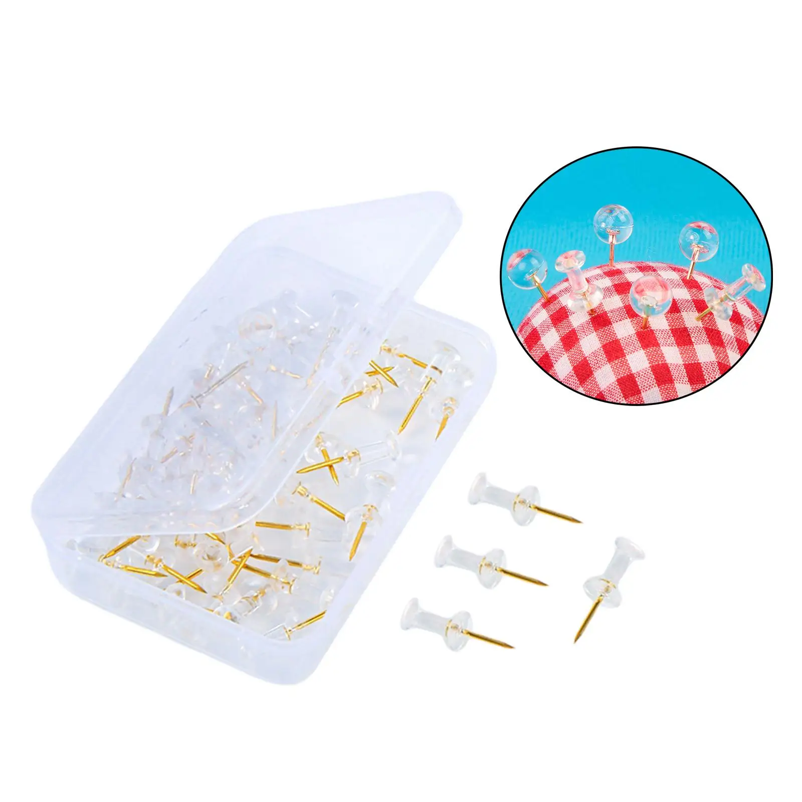 100Pcs Sewing Pins Positioning Pins Accessories DIY Lightweight with Storage Box for Crafting Sewing Dressmaker Quilting Tailor