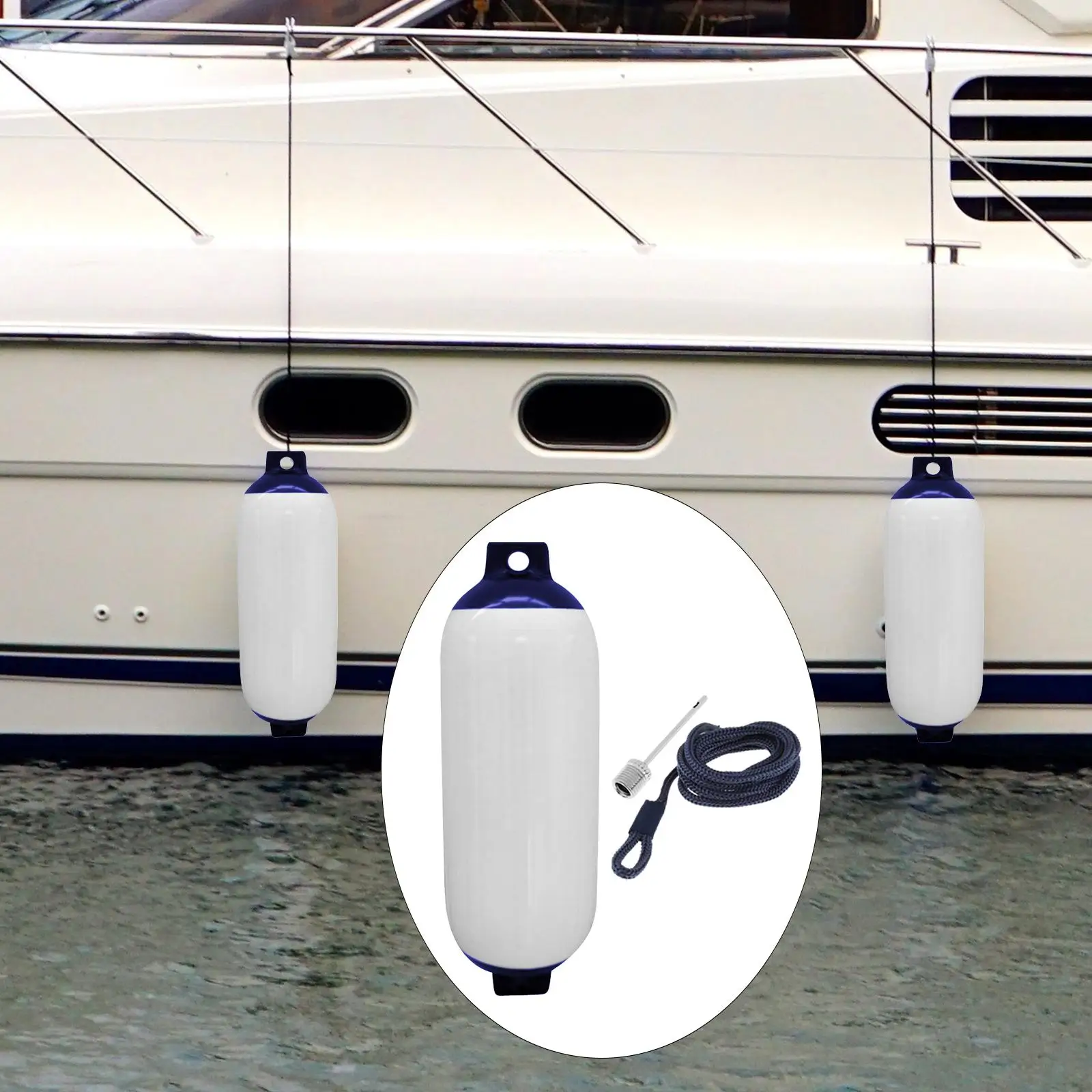 Marine Boat Fender 4x16inch Boat Bumper for Docking Yacht Sailboats