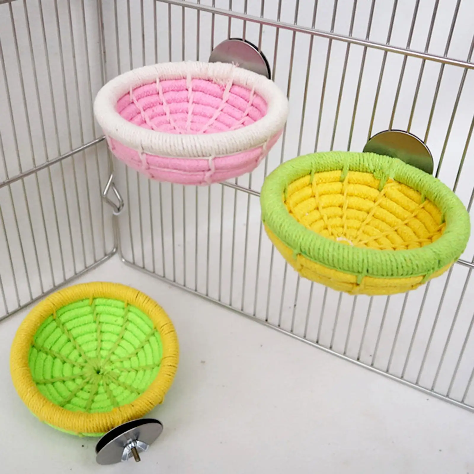 Pet Bird Nest Hanging Sleeping Bed Cotton Rope Cave Cage Toys Soft Bird House Hut for Cockatoo Parrot Lovebird Budgies Hamster