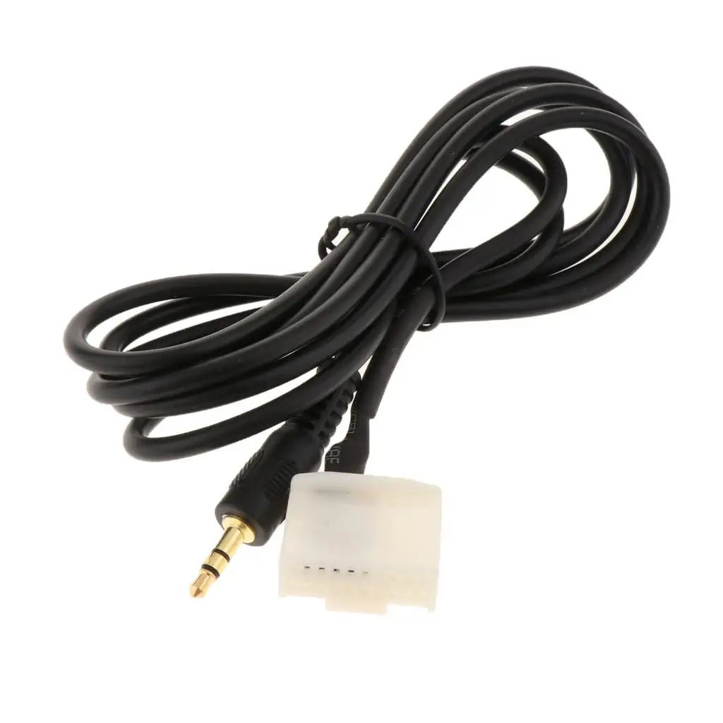 Black Wires .5mm AUX Audio Input Connector Adapter Cable Connector for