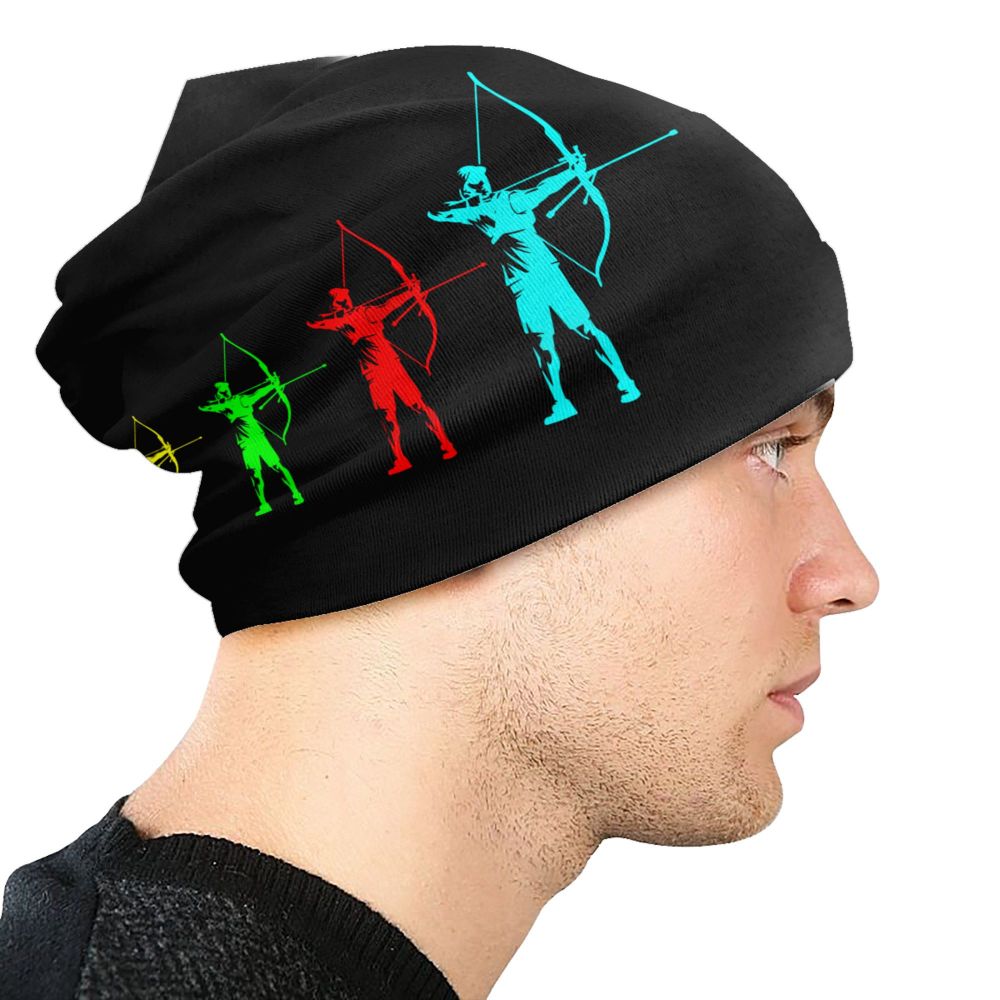 Benutzerdefinierte Bogenschießen Sport Beanie Cap Unisex Winter Motorhaube Homme Stricken Hüte Outdoor Bogenschütze Bogen Jagd Liebhaber Skullies Beanies Hüte – Detail 4