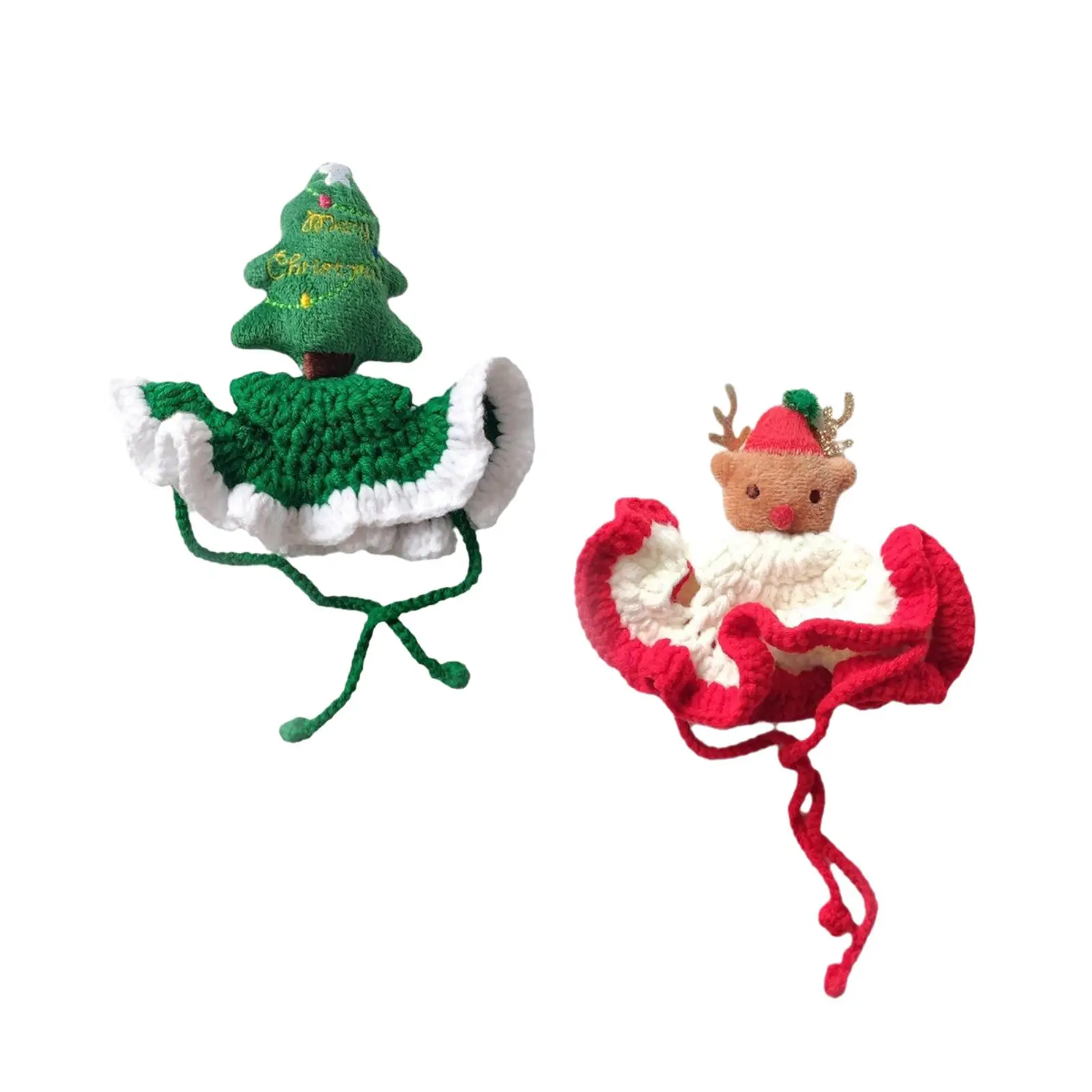 Christmas Tree Christmas Elk Soft Decors Cat Dog Costume Christmas Cosplay Cat Outfits Pet Cat Hat Kitten Headwear Small Dogs