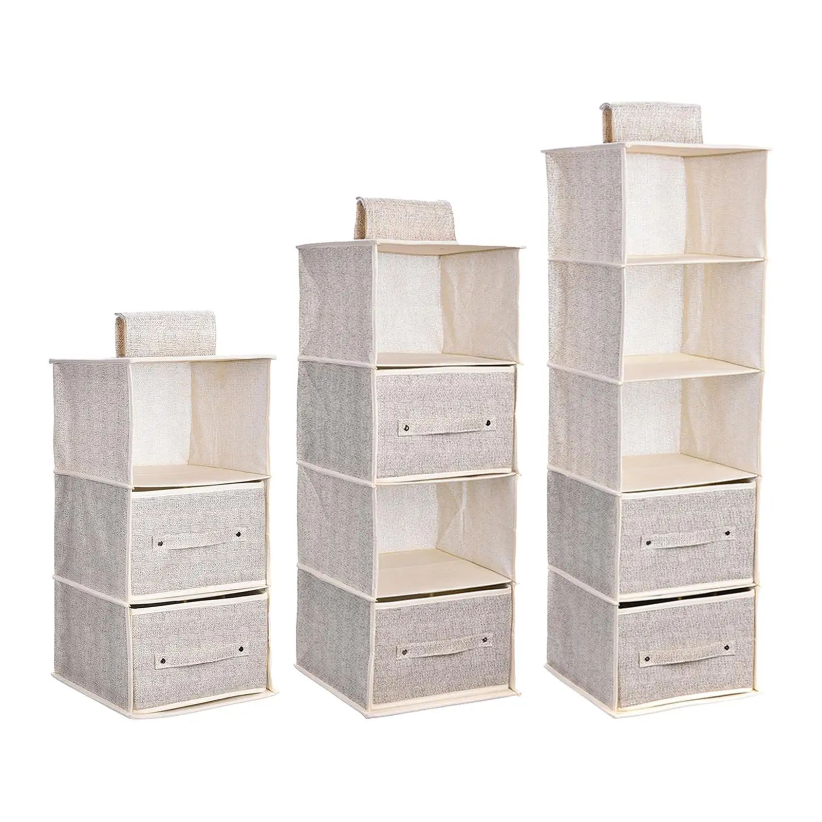 Hanging Closet Organizer with Drawers Waterproof Dorm Clothes Storage Shelves Unit for Small Items Pants Underwear Handbags Hats