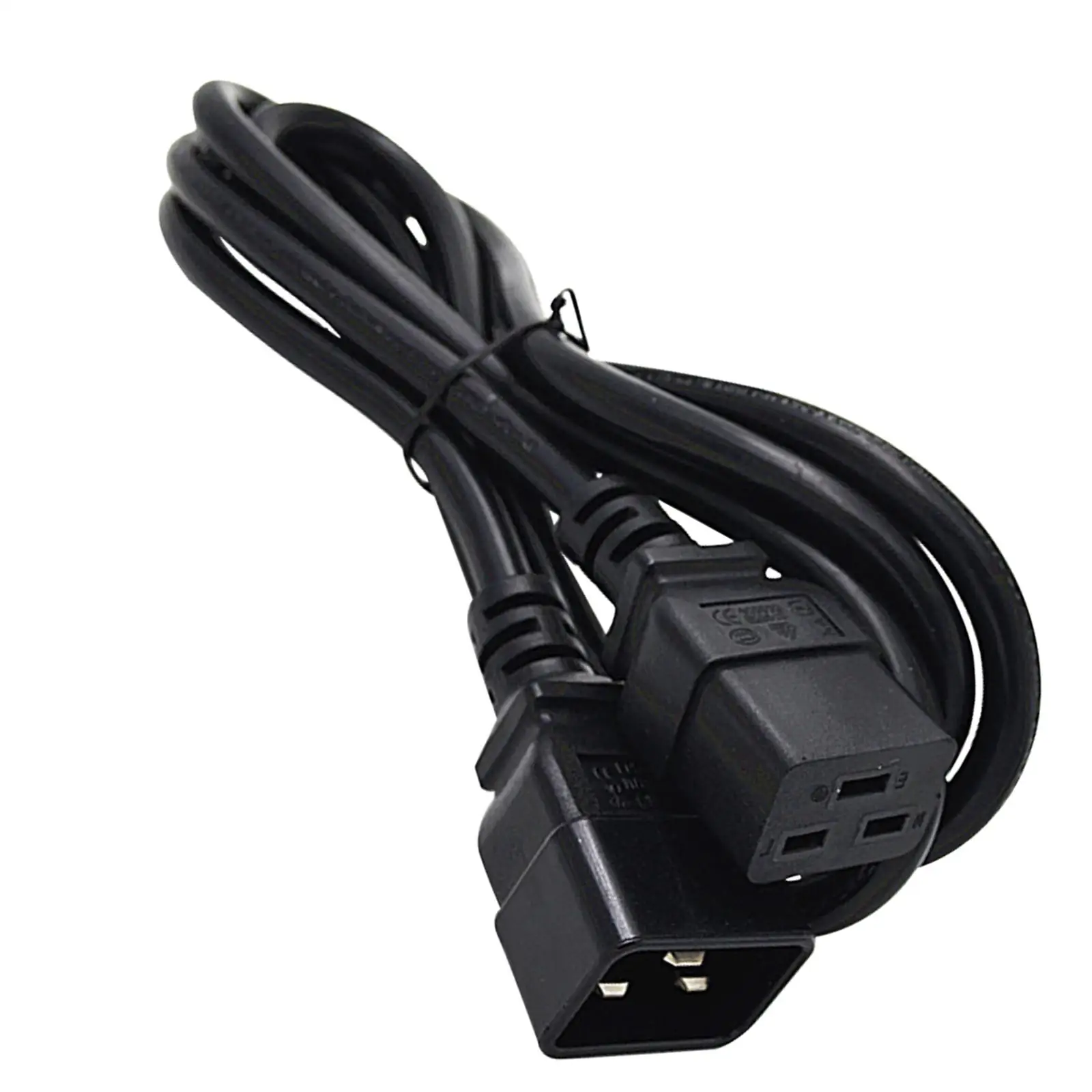 IEC320-C20 to IEC320-C19 Power Adapter Cord Universal Black Straight Rated Current 16A