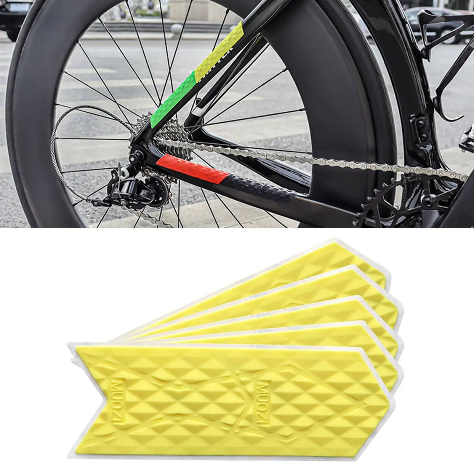 5pcs Bike Frame Protector Sticker Anti Scratch Bike Frame Protection Tape Decal Bike  Protective Sticker for Bicycle