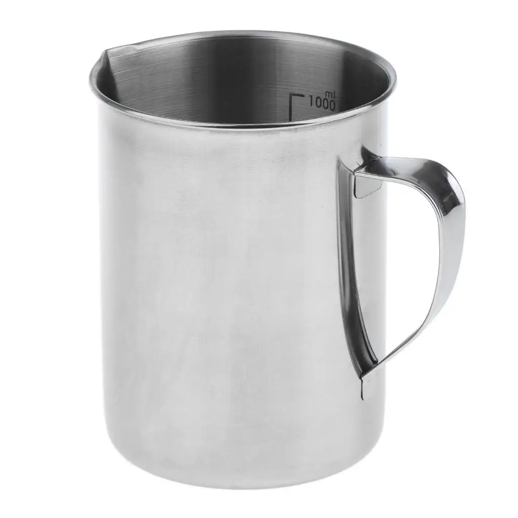 Large Stainless Steel Cocktail Measuring Jug Cup for Laboratory - 500ml/1L