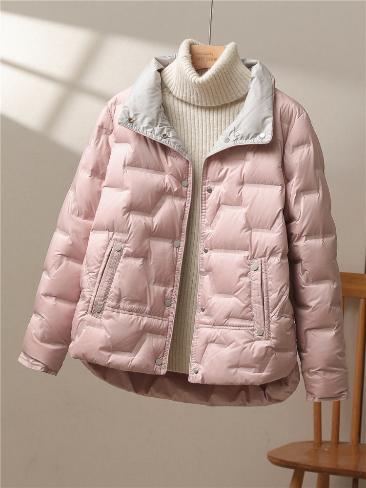 jaqueta de peito único, parka leve, outwear fashion, outono e inverno