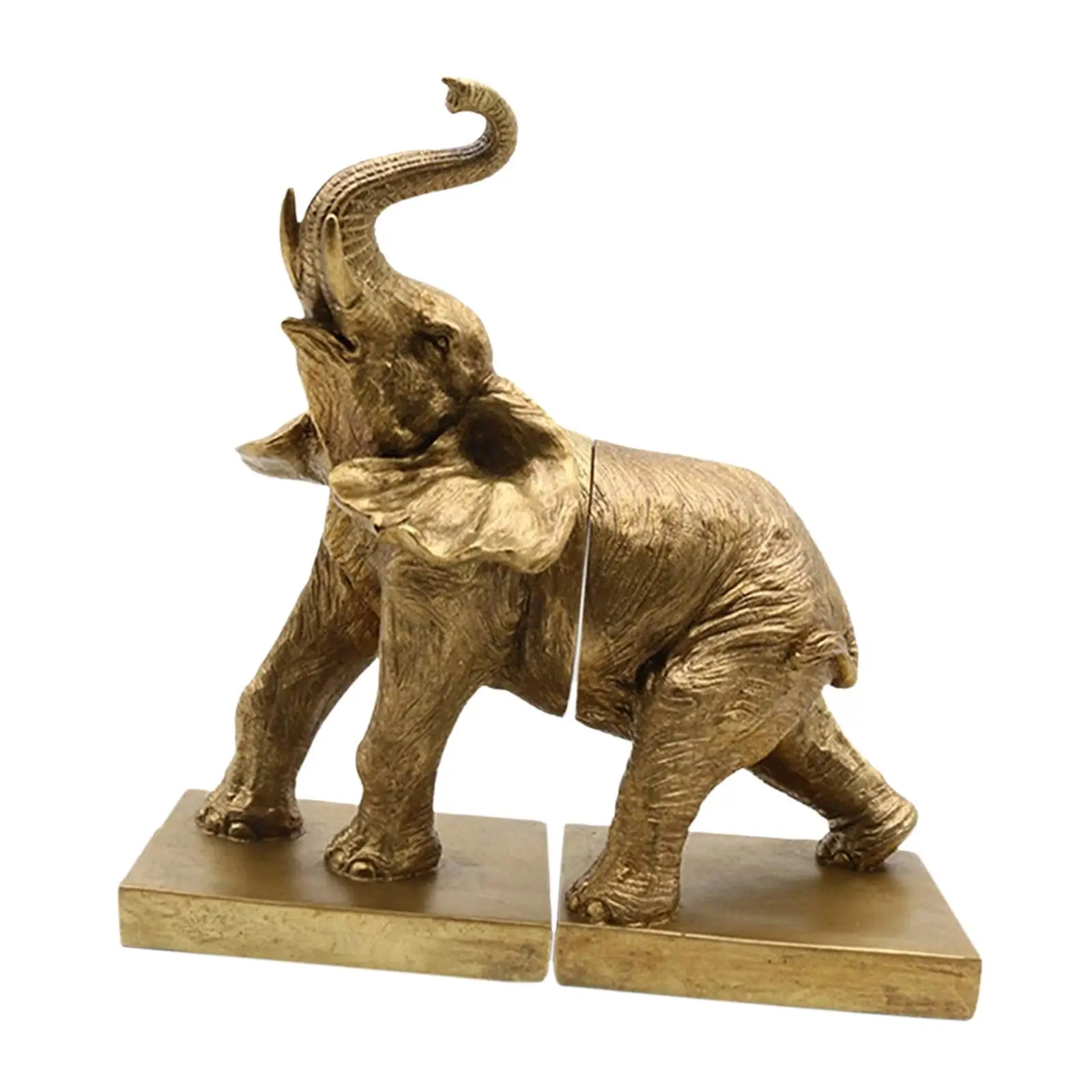 Elephant Figurine Bookfile Creative Ornament Nordic Book Stand Book Stopper for Home Living Room Wine Cabinet Tabletop Bookshelf