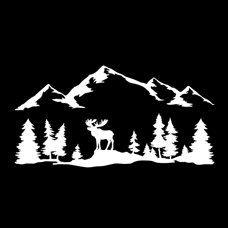 Auto Aufkleber Camping Off-road Baum Deer Wald Produkte Nette, Auto Aufkleber Zubehör Decals Persönlichkeit, Stilvolle, PVC Körper – Detail 2