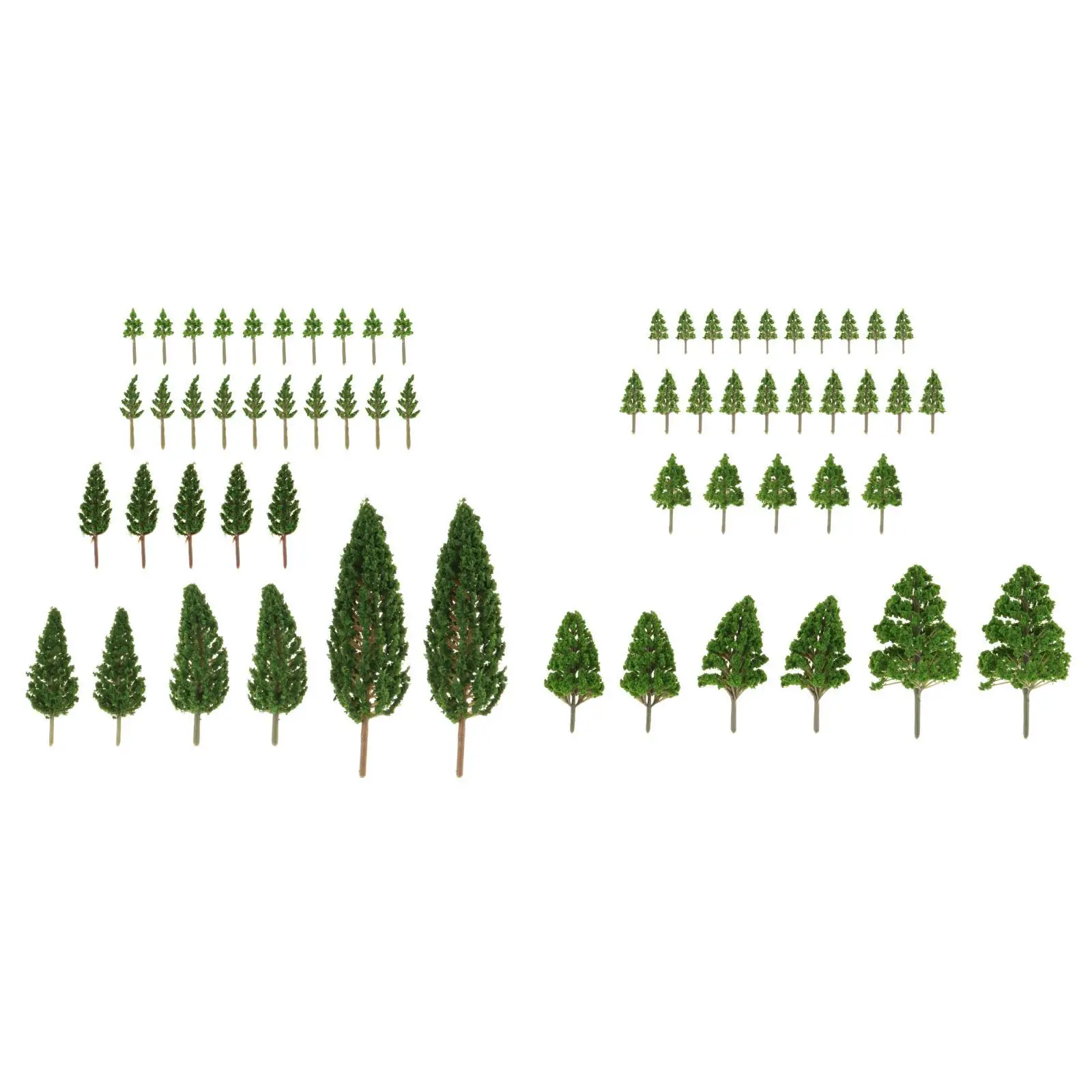 62x Simulation Miniature Tree Train Trees Railroad Scenery Railroad Green Scenery Tree for Building Model DIY Scenery Landscape