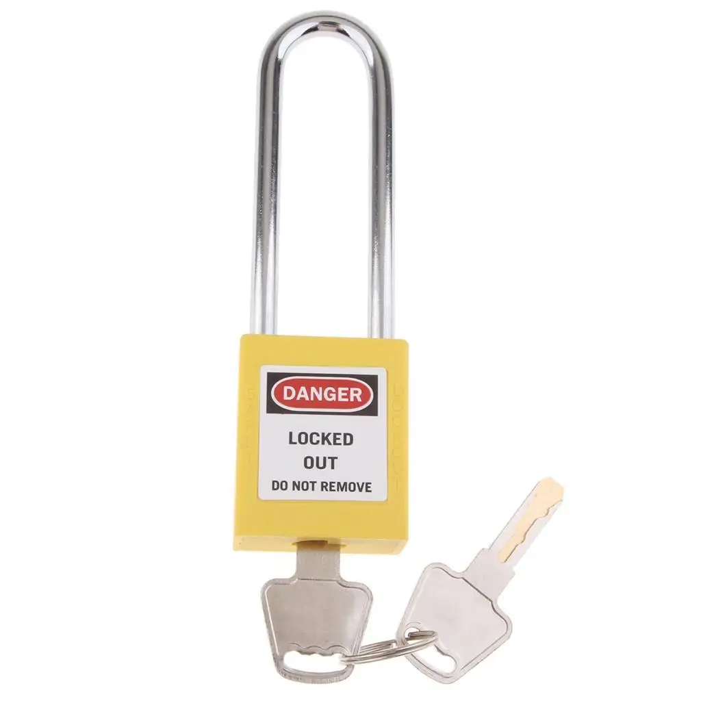 / Padlock, Keyed Different,3 inch Shackle Clearance,  yellow and  Orange