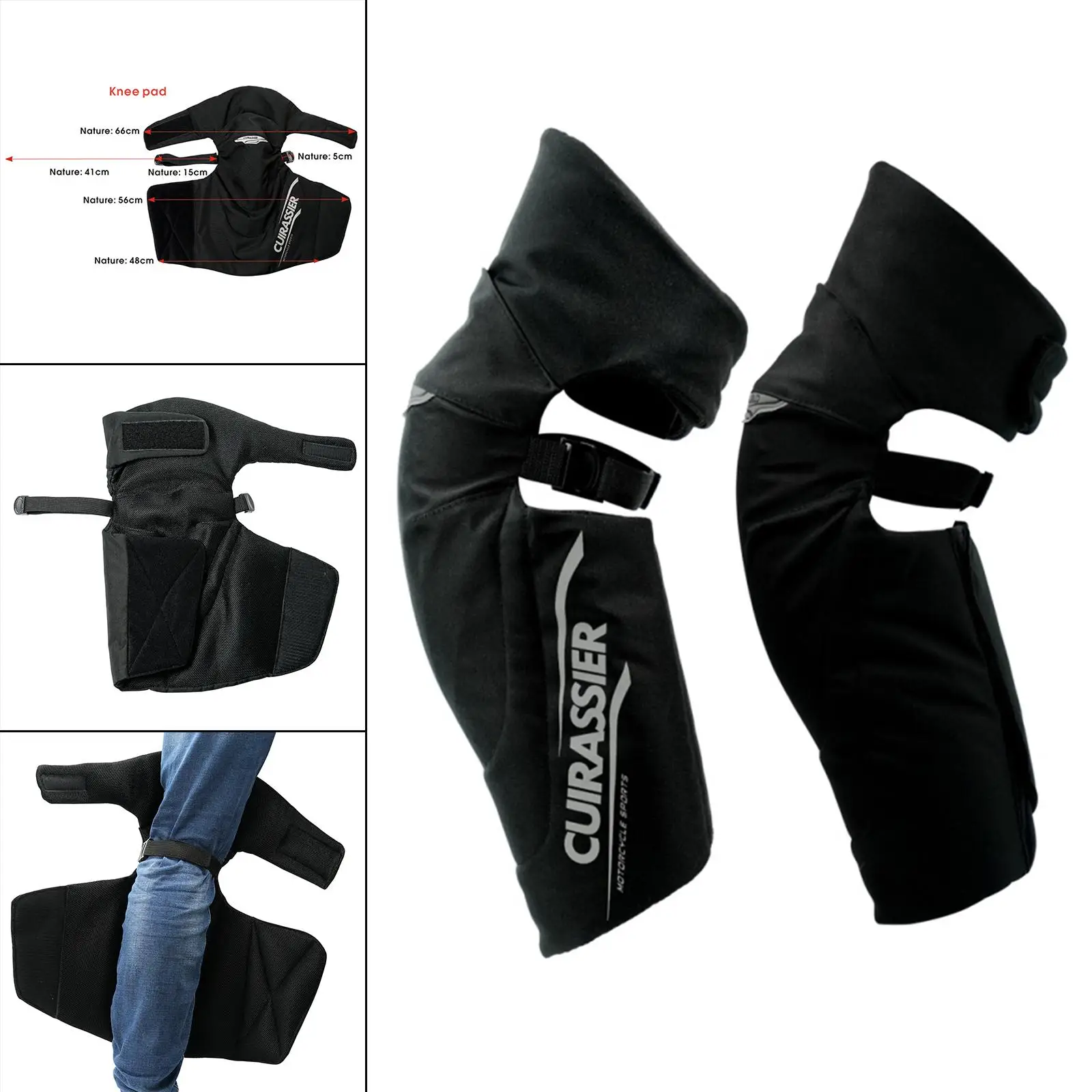 Motorcycle Knee Pads Guards Oxford Cloth Gaiter Fit for Motocross Cycling