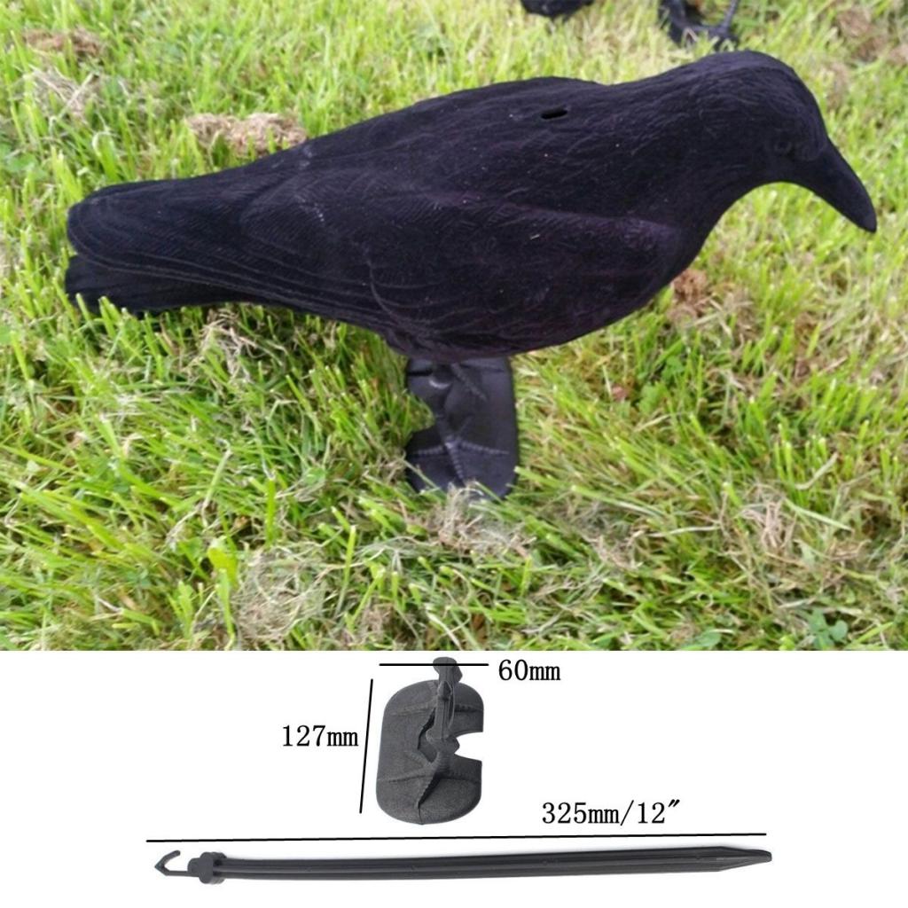 Corpo inteiro flocado Hunting Crow Decoy com