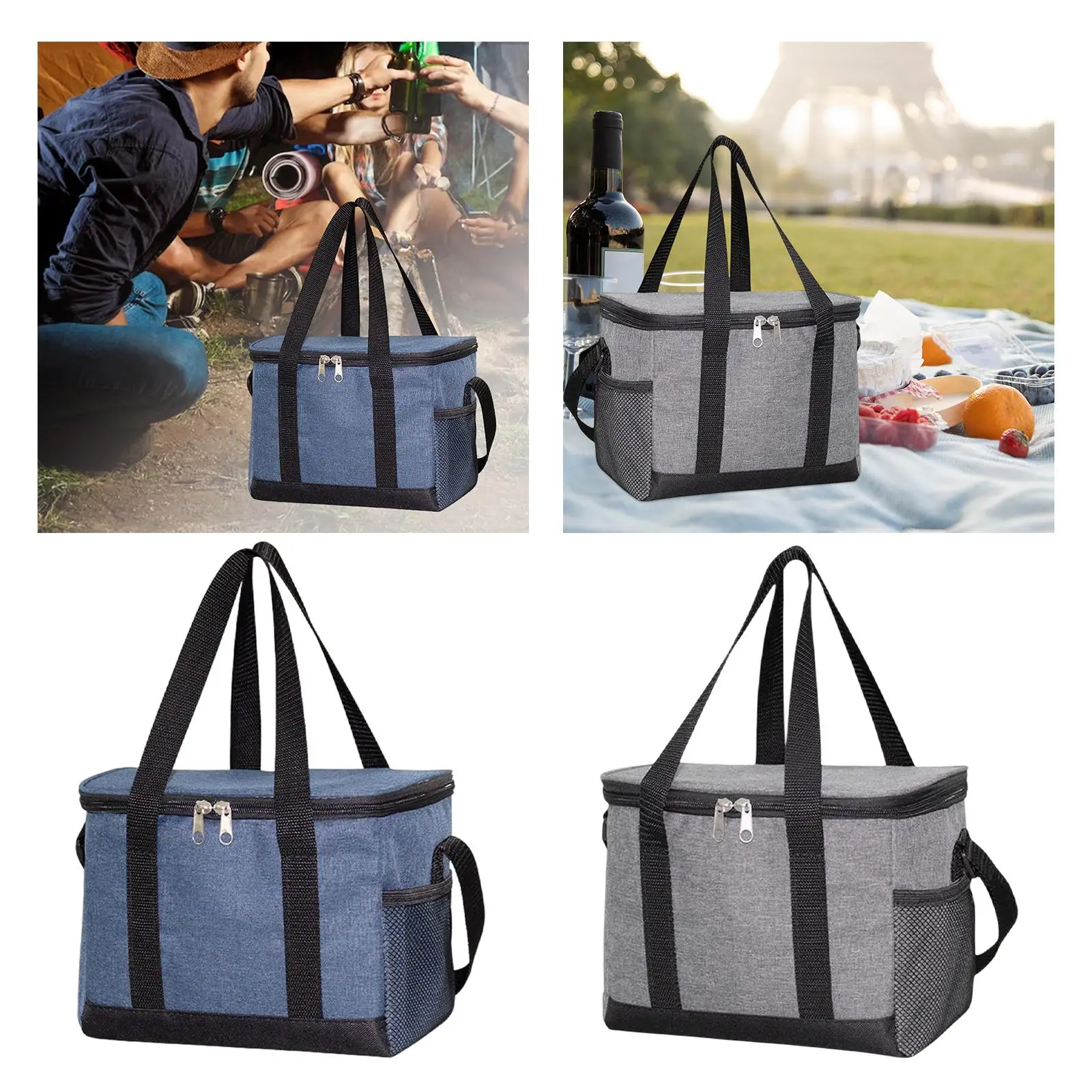 Insulated Lunch Shopping Bag Reusable Insulated Grocery Bag for Camping Car