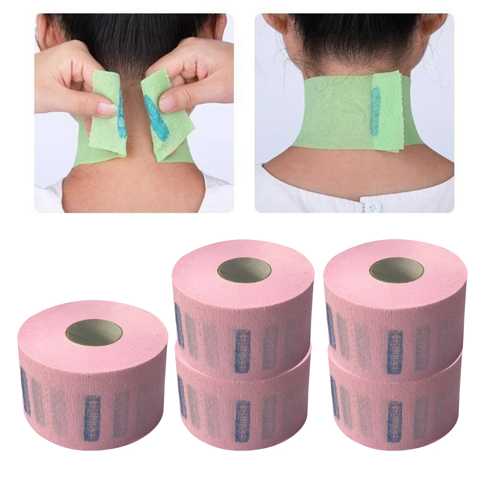 Neck Strips, 500Pcs Disposable Neck Covering Paper  Cutting Accessory Hairdressing Hairstyles Tools