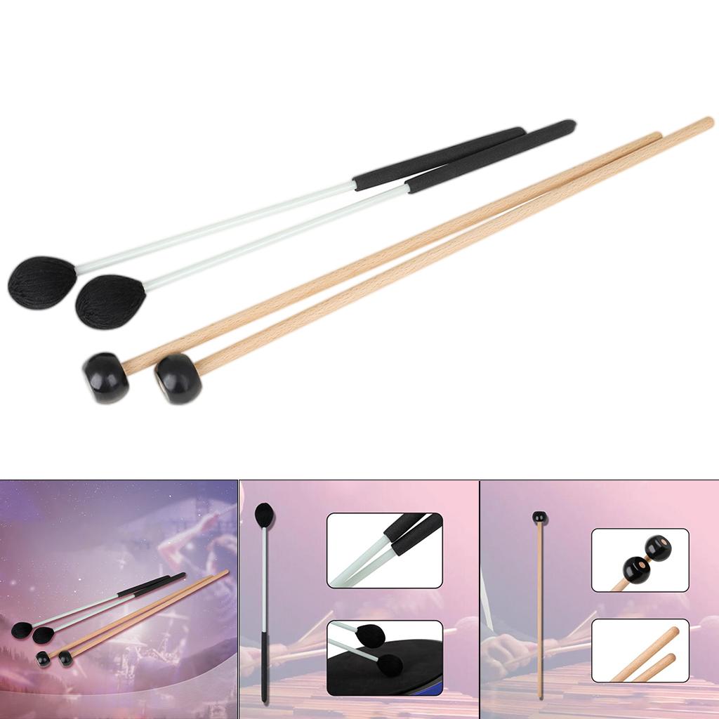 4Pcs Professional Xylophone Glockensplel Mallet Marimba Mallets for Wood Block Glockenspiel Chime Bells Instrument Accessories
