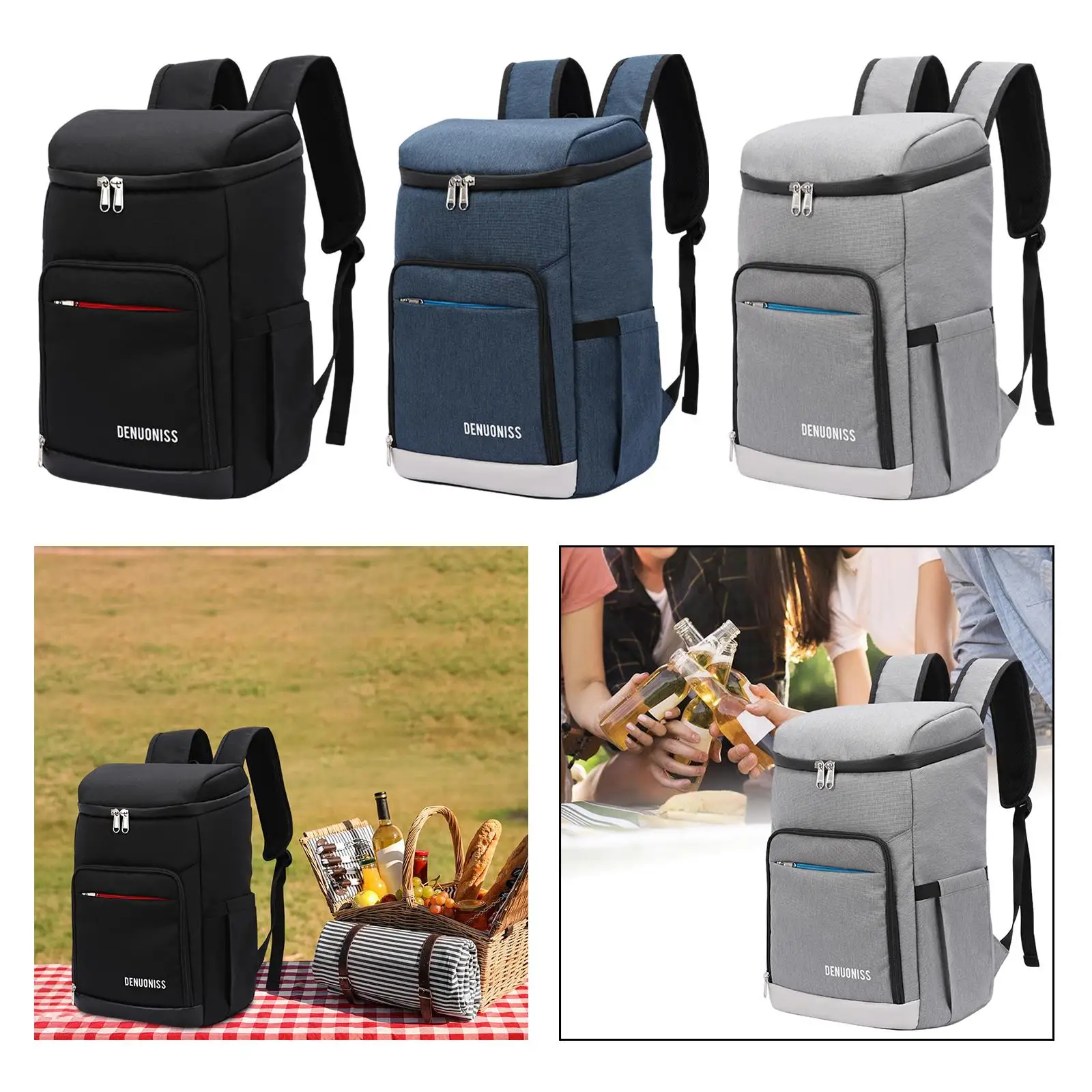 Outdoor Picnic Bag Insulated Backpack for Picnic Hiking Camping Beach