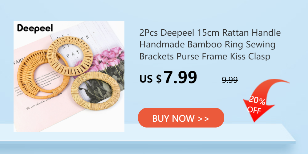2/4Pcs Deepeel 7.5-18cm Bamboo Rings Bag Handles DIY Handmade Craft Wooden Bags Closure Round Handle Purse Woven Accessories