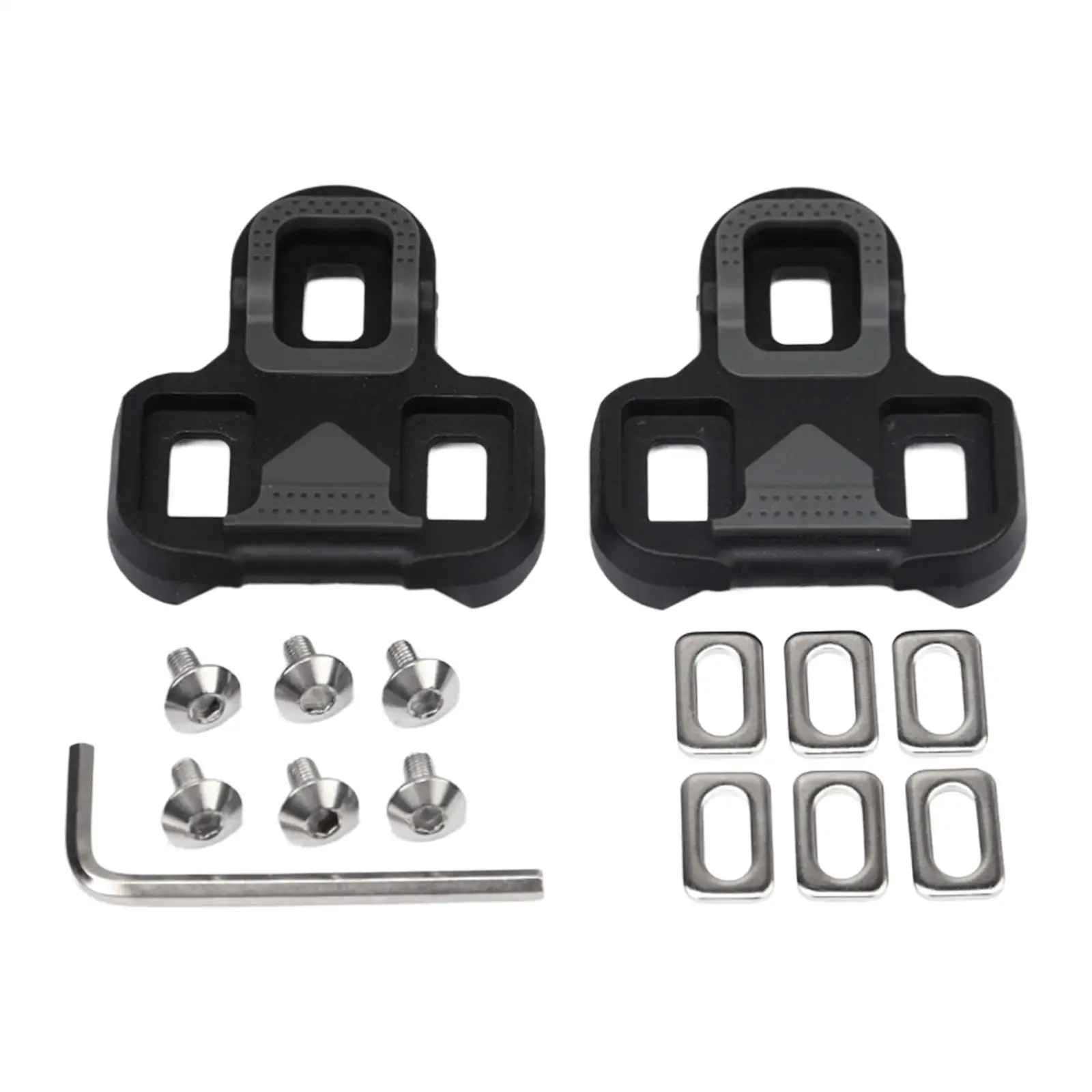 Road Bicycle Pedals Black Bicycle Cleats for Mountain Bicycle Indoor Outdoor