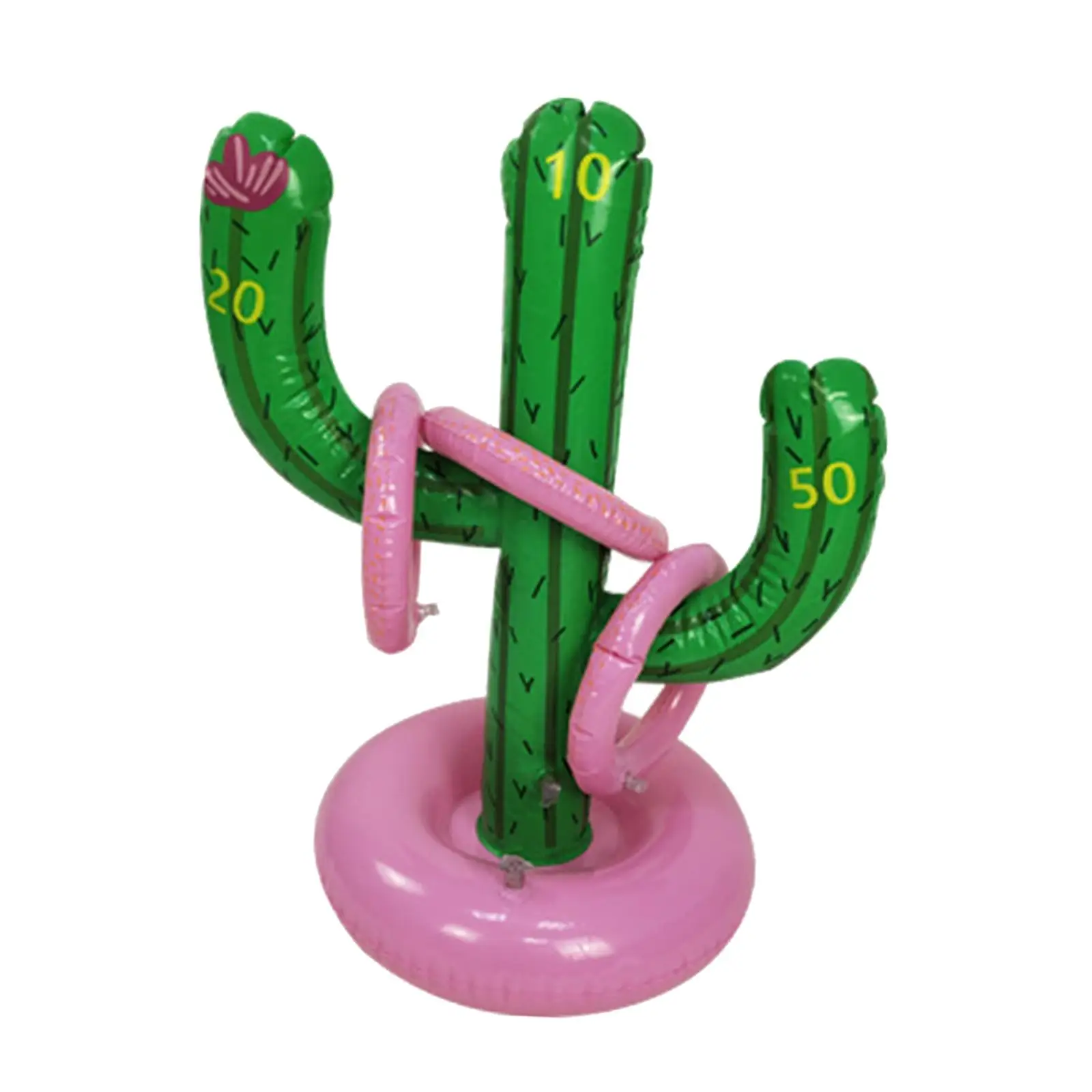 Inflatable Cactus Rings Toss Interactive Pool Toys for Leisure Teamwork