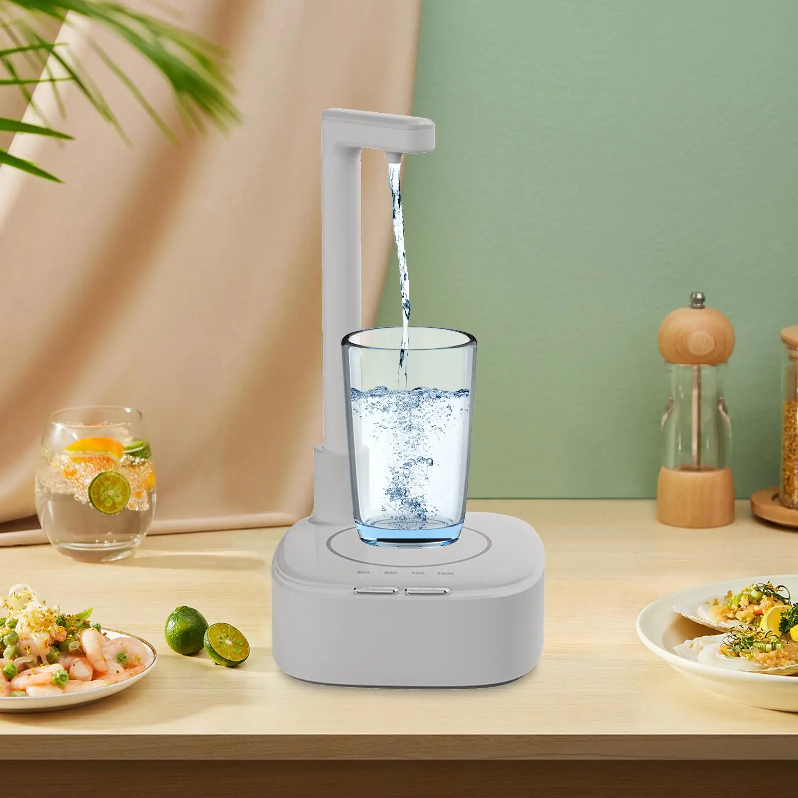 Water Bottle Dispenser Pump Noise Reduction Quantitative Effluent Bucket Bottle Dispenser for Camping Home Kitchen Travel Indoor