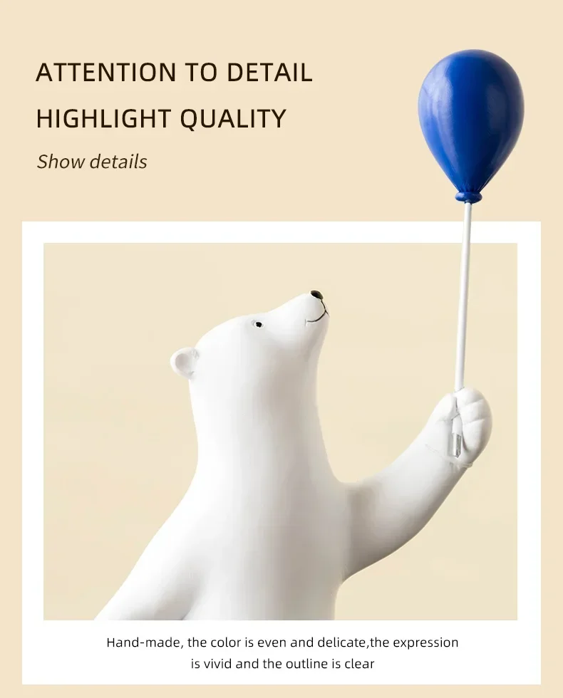 Nordic Polar Balloon Bear Sculpture