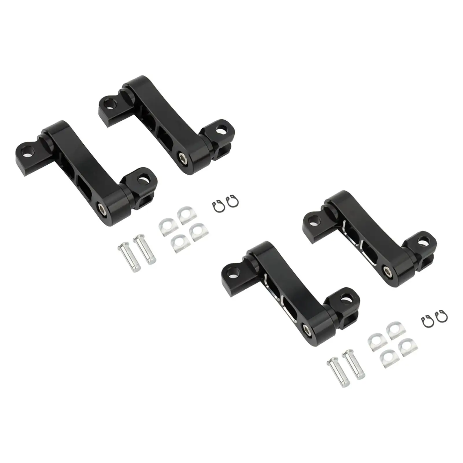 Motorcycle Passenger Footpegs Extensions 500264235A2 Aluminum Stable Performance and Screws Foot Peg Clamp Support Adjustable