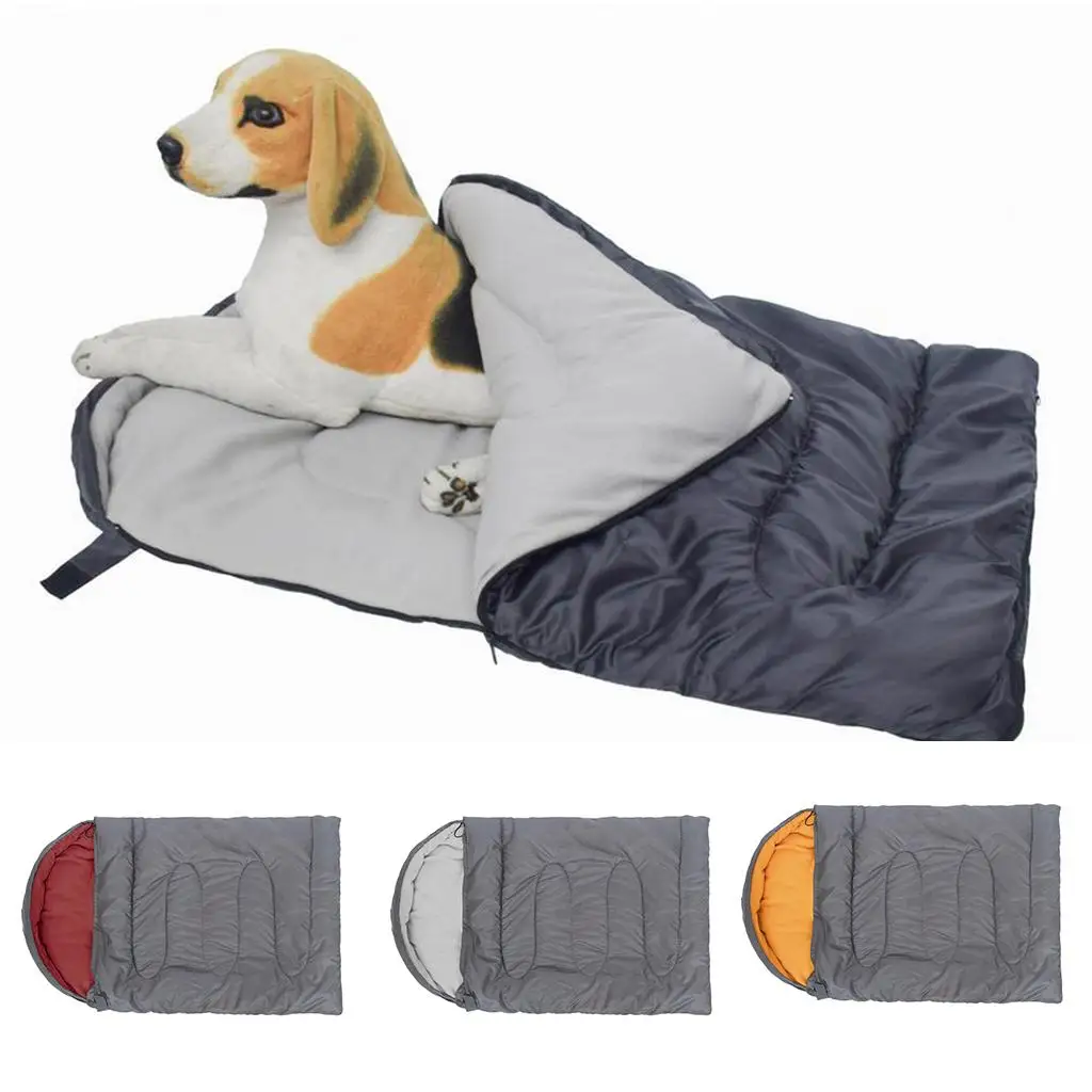 Dog Sleeping Bag, Water-resistant Padded Thick  Dog Bed, Portable Pets Bed Sleeping Blanket for Camping Outdoors