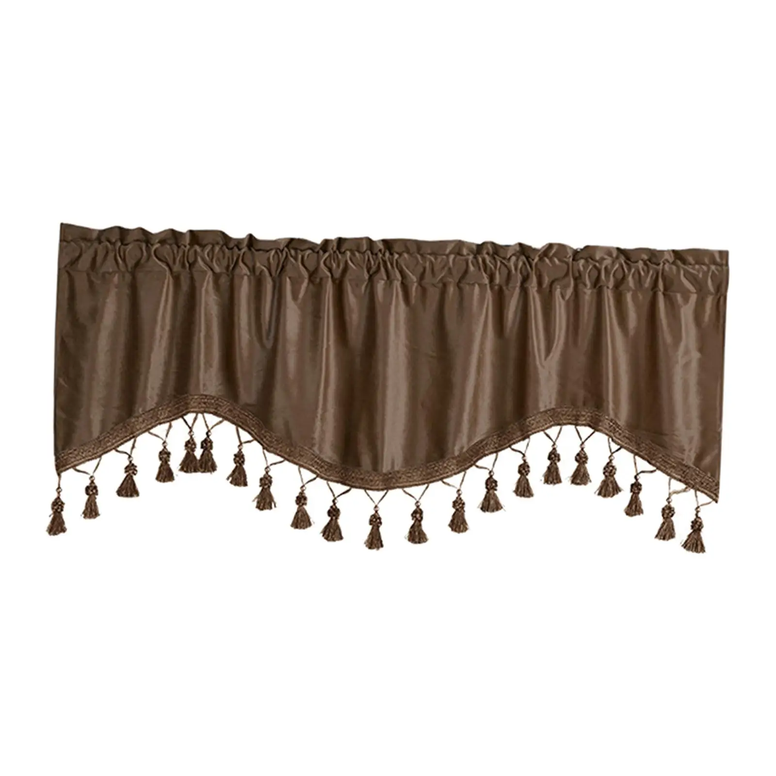 Rod Pocket Curtain Valance Window Tiers Kitchen Curtains Short Curtain for