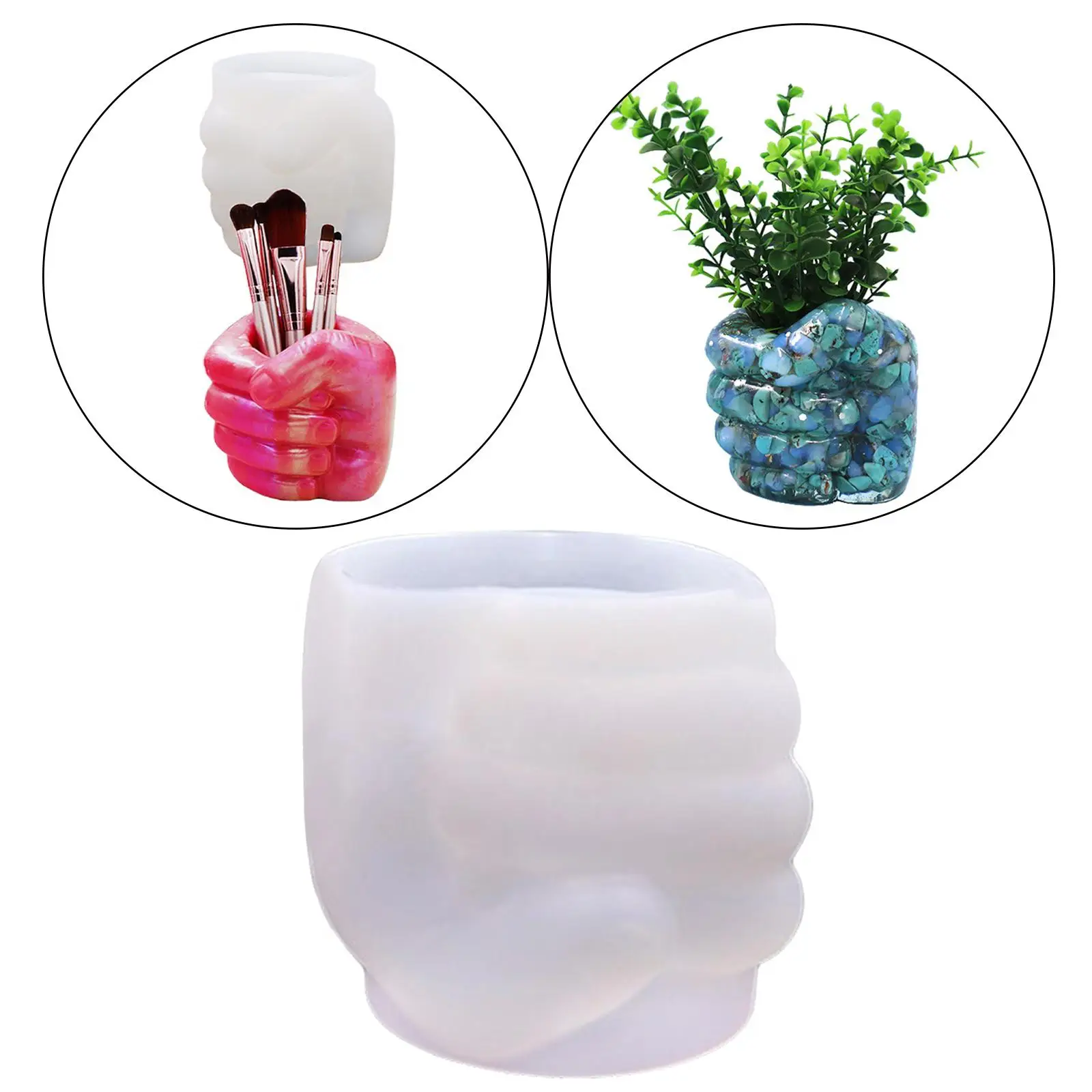 Silicone Pen Holder Mold Epoxy Resin Flower Pot Mould Vase Mold Home Decor Crafts Making Handmade Art DIY Supplies