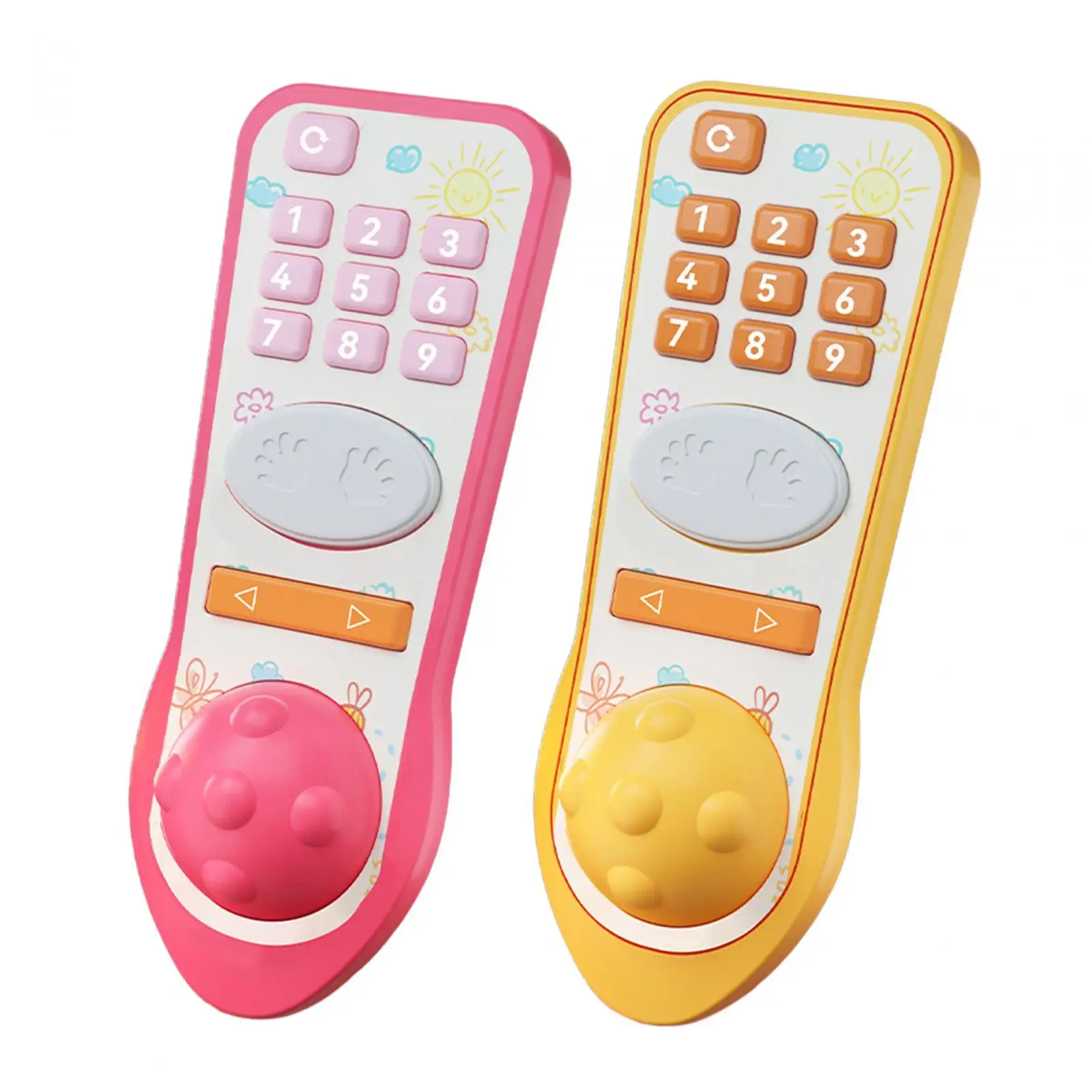 TV Remote Control Toy Durable with Soft Light and Sound Remote Toy Early Educational for Infants Baby 12 to 18 Months Boys Girls