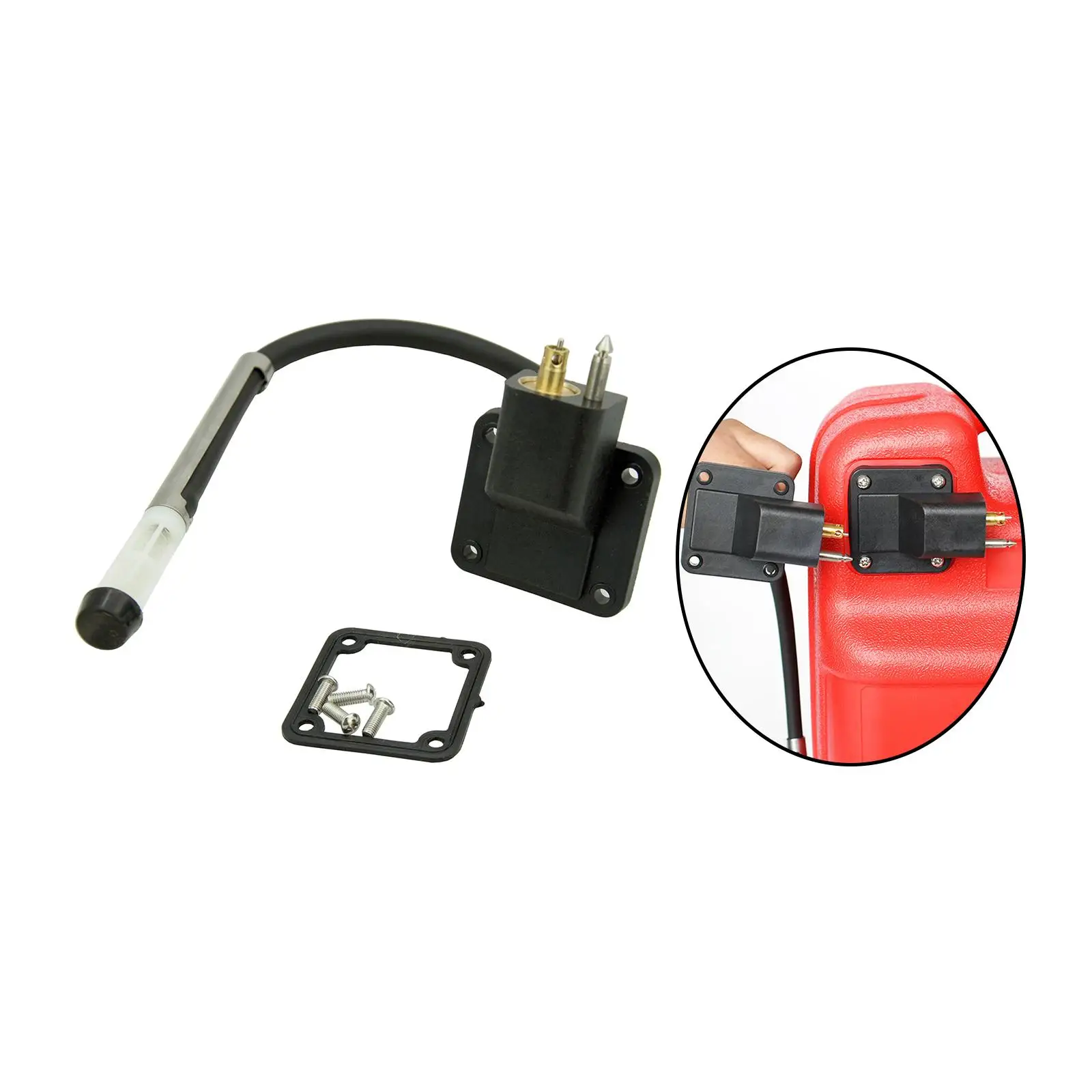 Fuel Tank Connector Fitting with Fuel Meter for Outboard Engine Installation Durable