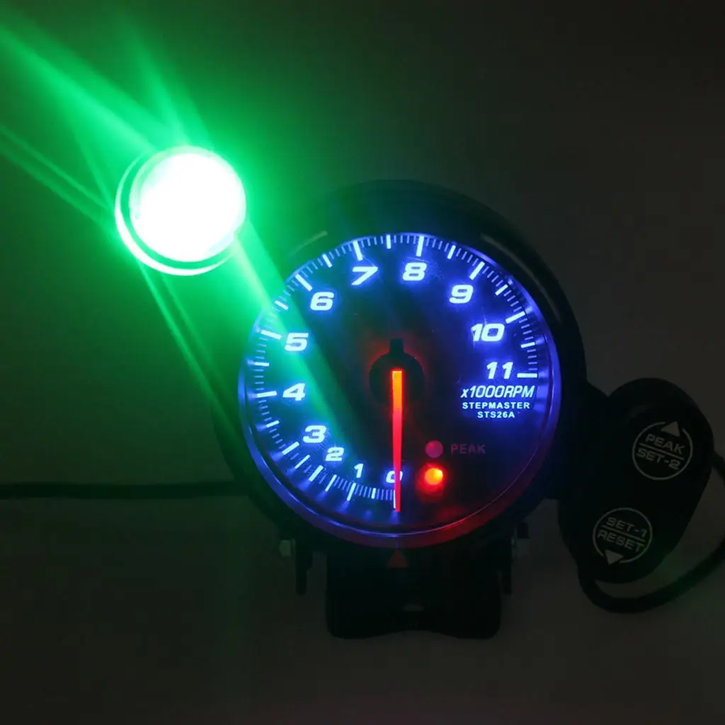 3.75 `` Blue Tachometer Gauge Indicator with  Light 12V B1116