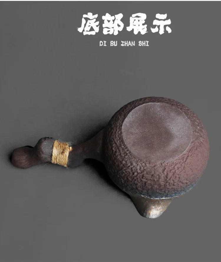 Rock Pottery Gilding Dried Wood Side Handle Teapot_10.jpg