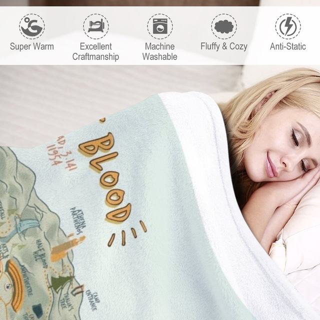 Camp Half-Blood Map Blankets Fleece Plush Print Breathable Unisex Throw  Blanket for Bed Home Couch Travel Cinema - AliExpress