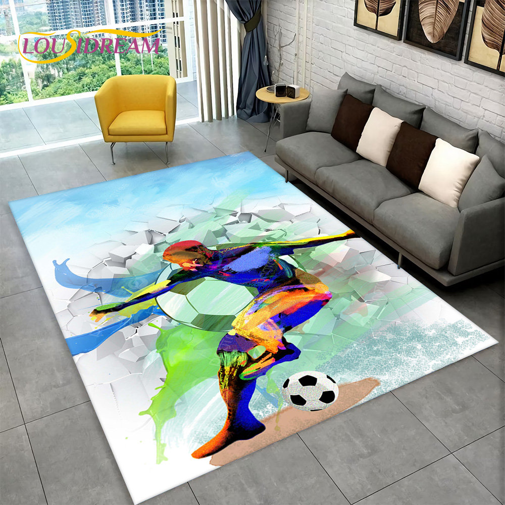 tapis de terrain de football bande pour chambre décor de paillasson de salle de tapis de sol antidérapant pour enfants