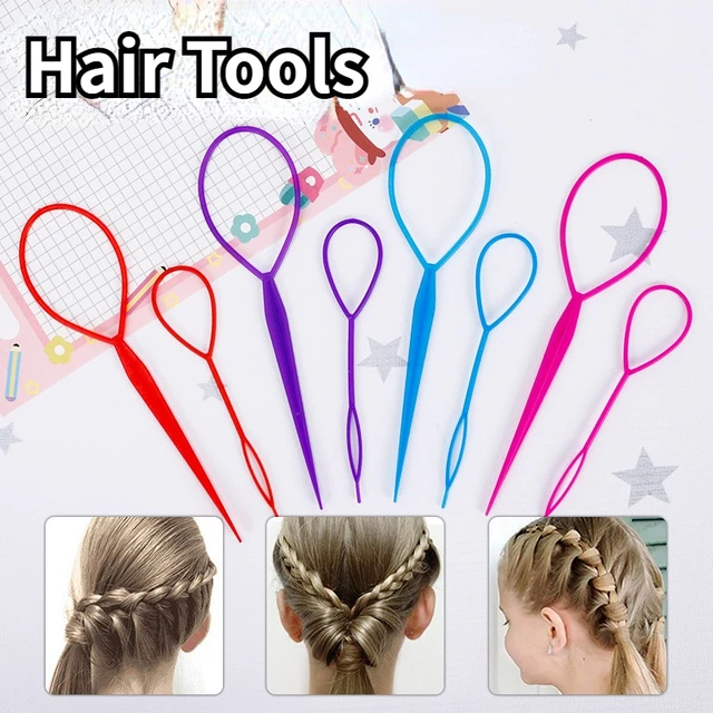 2Pcs Hair Tool Ponytail Creator Plastic Loop Styling Tools Pony Tail Clip  Hair Braid Maker Styling Tool - AliExpress