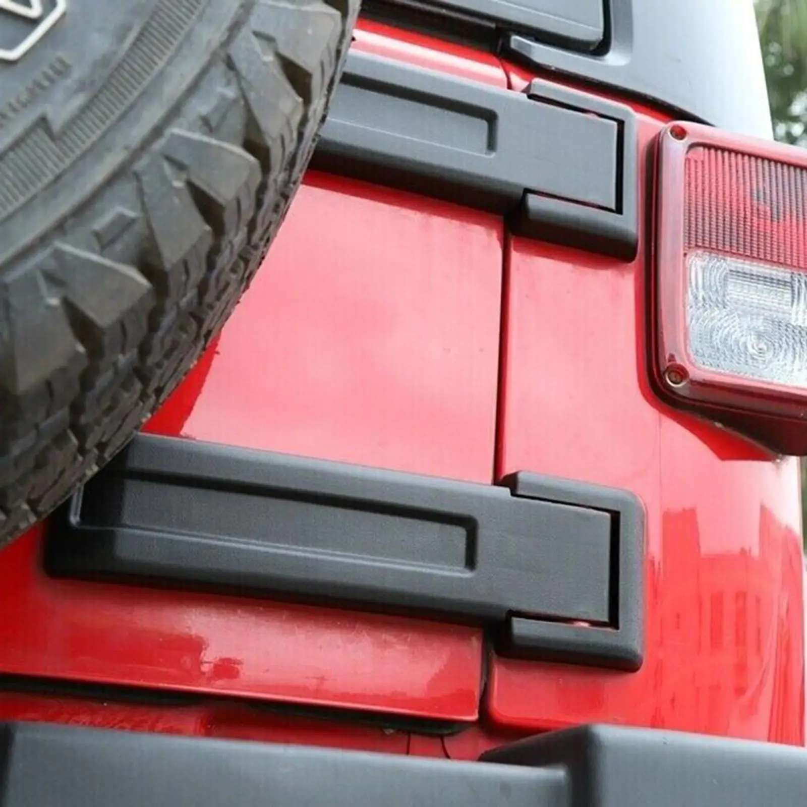 2Pcs Tailgate Hinge Covers Black Tailgate Hinge Cover Cap for Jeep Wrangler JK Jku