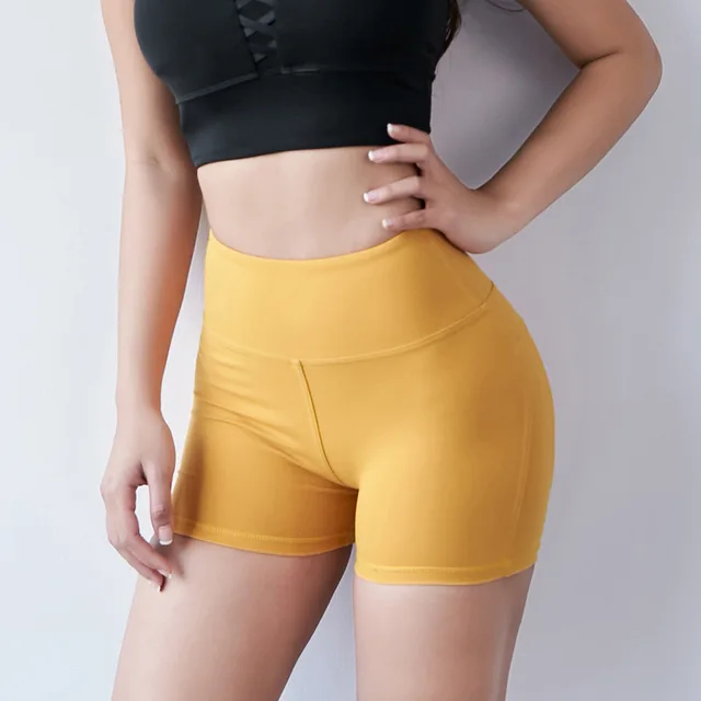 Women High Waist sports shorts tight Peach hip-boosting Quick dry breathable  fitness training yoga shorts for women Yoga Shorts