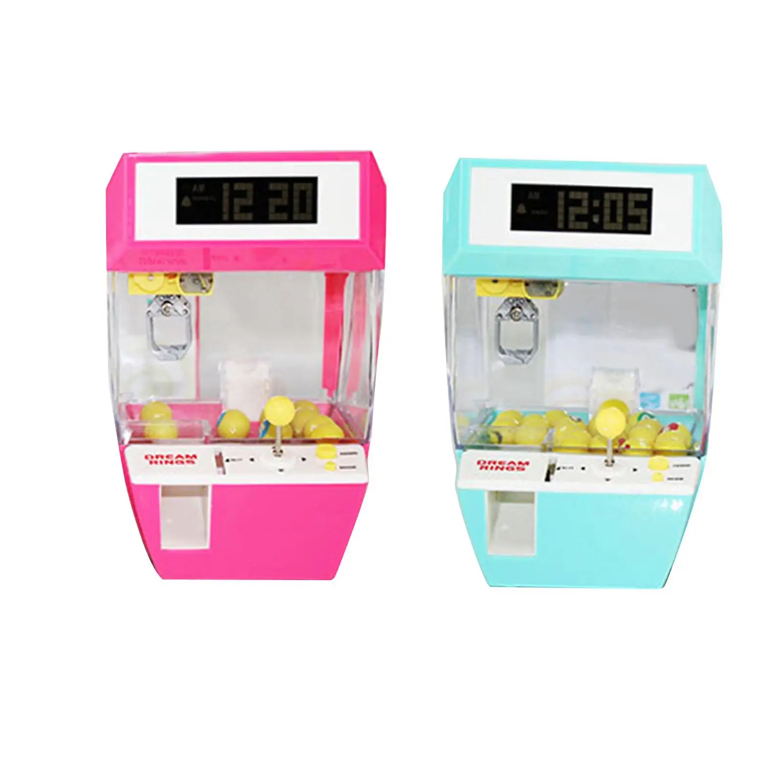 Mini Arcade Claw Machine for Kids Birthday Gift Alarm Clock and Games Modes Play Game Lightweight for Small Toys Small Reusable