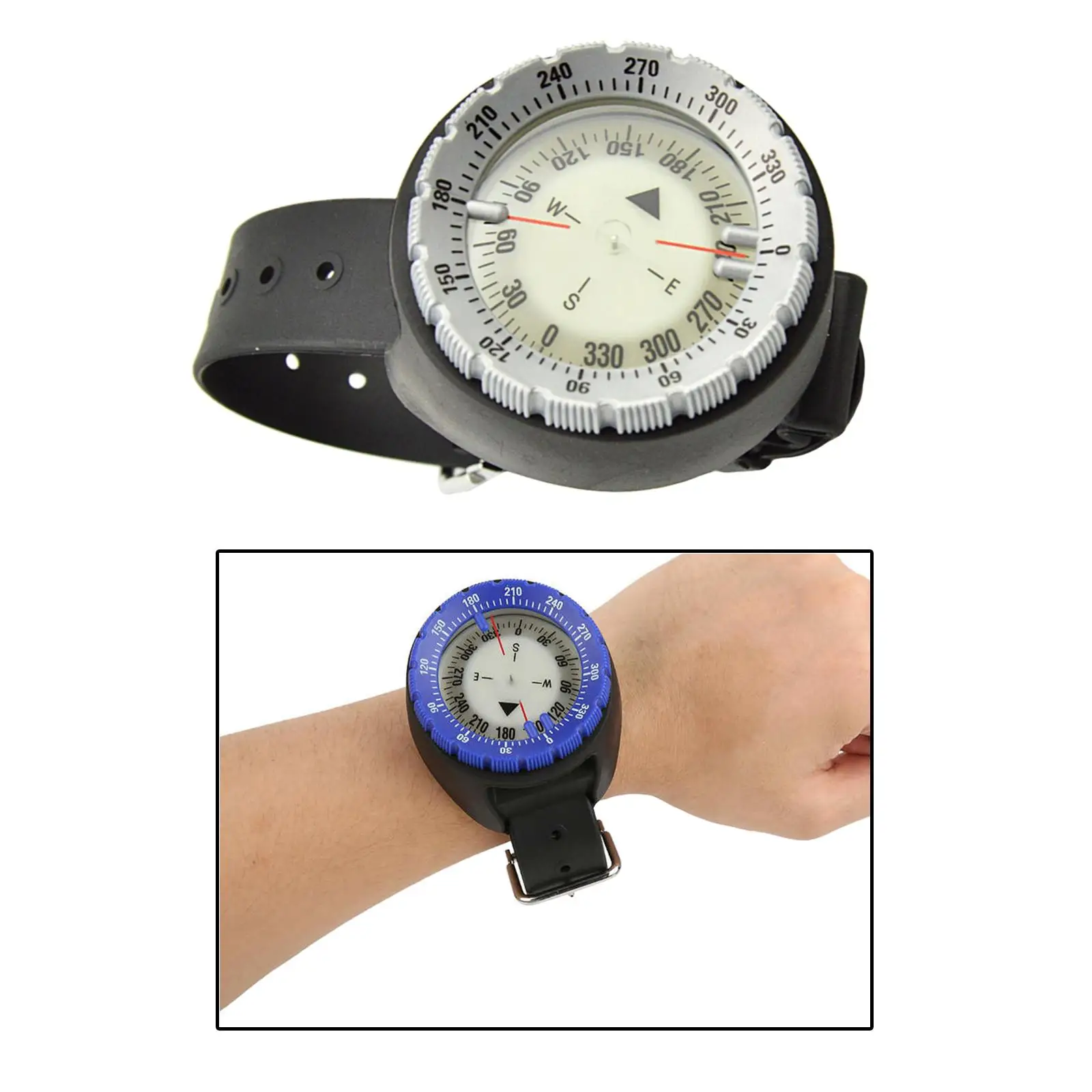   Underwater Wrist Compass Gauge Max Depth 50m Waterproof Outdoor
