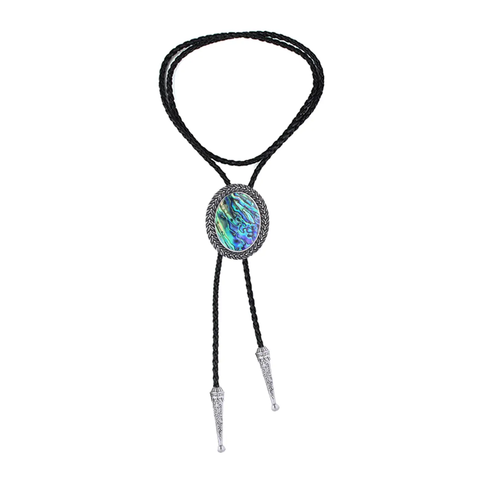 Western Bolo Tie Costume Accessories Handmade PU Leather Unique Pendant Cowboy Necktie for Family Woman Christmas Birthday Photo