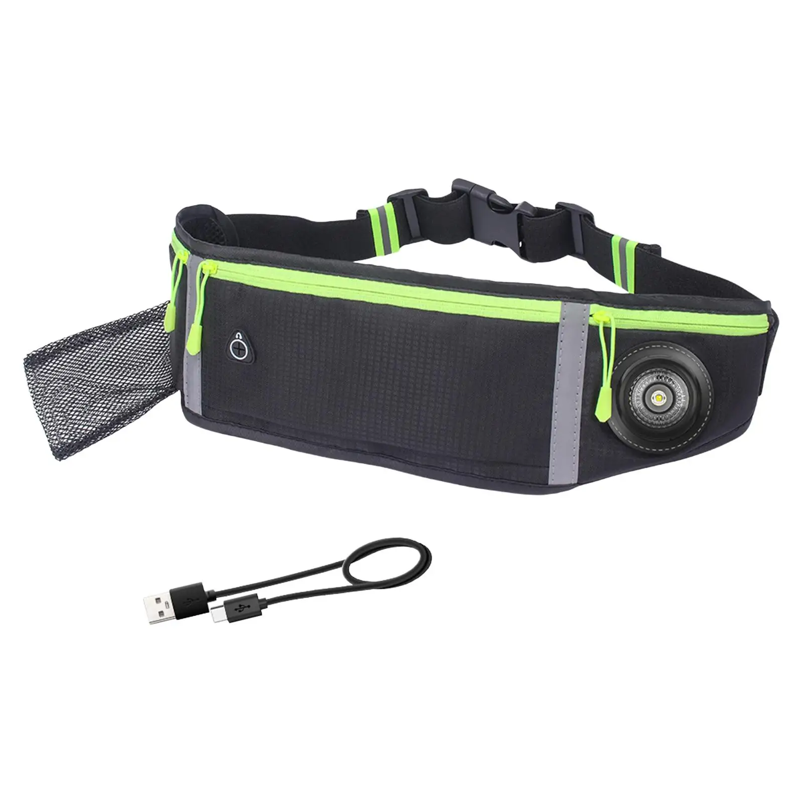 Casual Waist Belts Pouch LED Lights USB Charging for Running Exercise Hiking