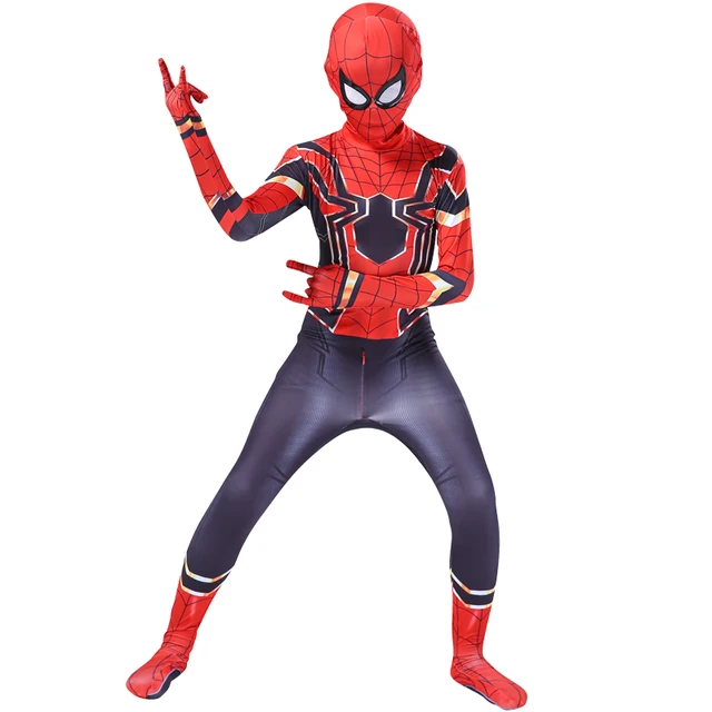 Spider-man Super-héros Spiderman Cosplay Costume Enfants Garçon Party  Déguisement Combinaison Enfants's Day Cadeau