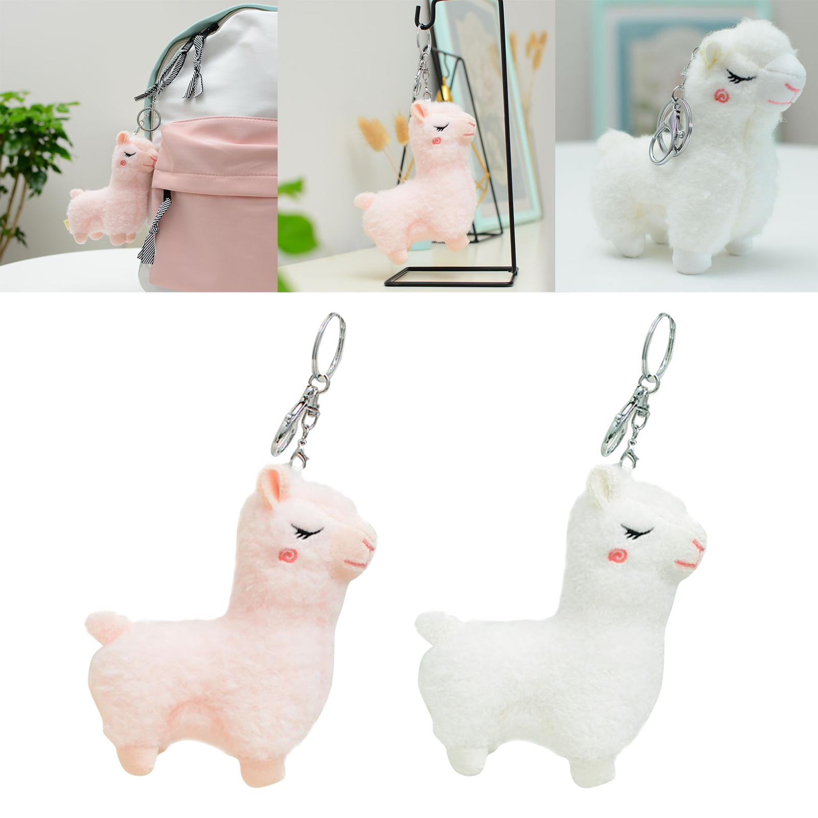 Cute Alpaca Keychain Pendant Soft Animal Doll for Women Bags Decor Women