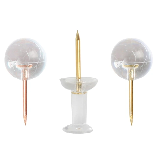 Clear Pushpins for Cork Board, Clear Sewing Pins for Fabric Sewing N0HC -  AliExpress