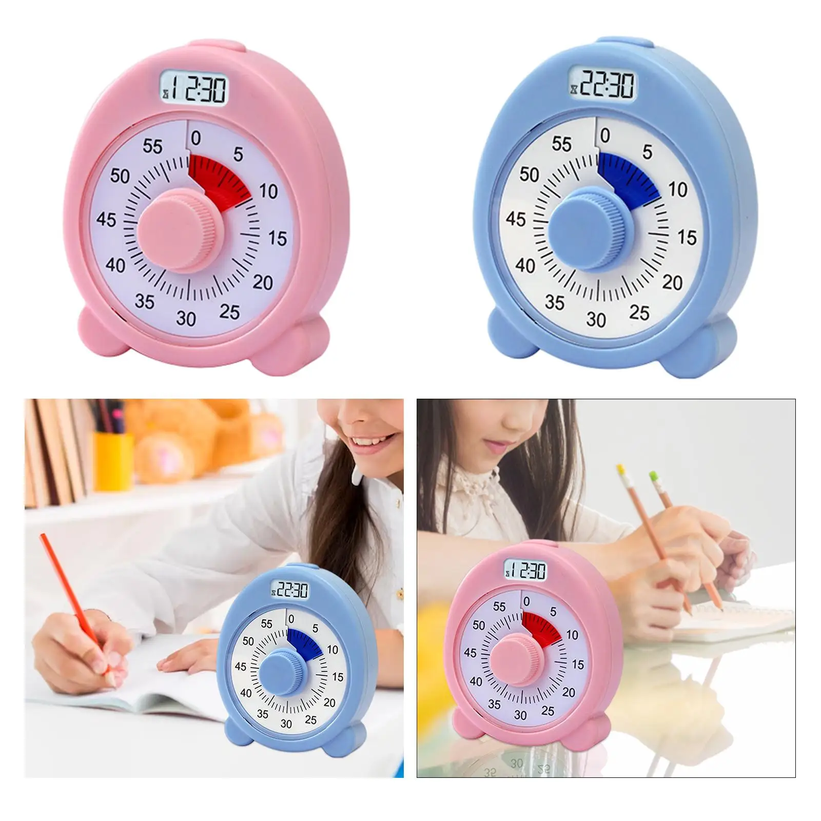 60 Minute Desk Visual Timer Cooking Timer for Meeting Classroom Kids Desk