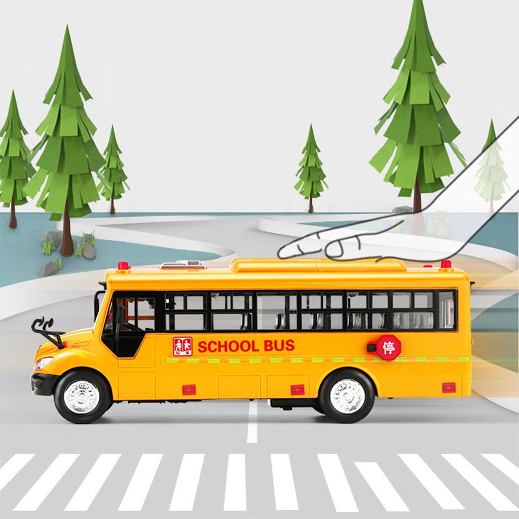 Inertial School Bus Model Toys Electronic 1Pcs for Gift Birthday Party Boys