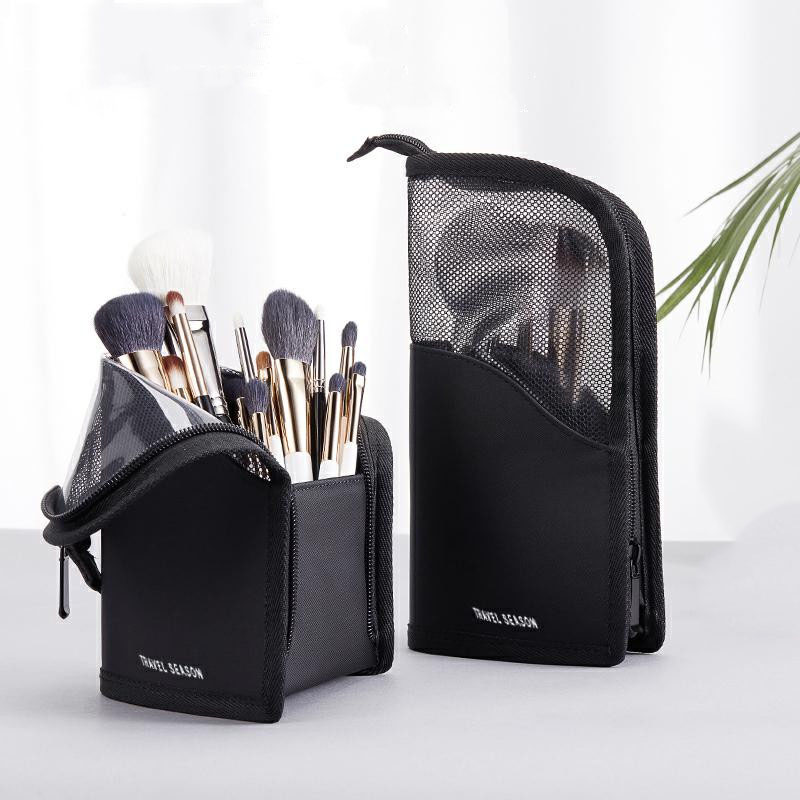 Best of 1 Pc Stand Cosmetic Bag For Women Clear Zipper Makeup Bag Travel Female Makeup Brush Holder Organizer Toiletry Bag Reviews & Tips