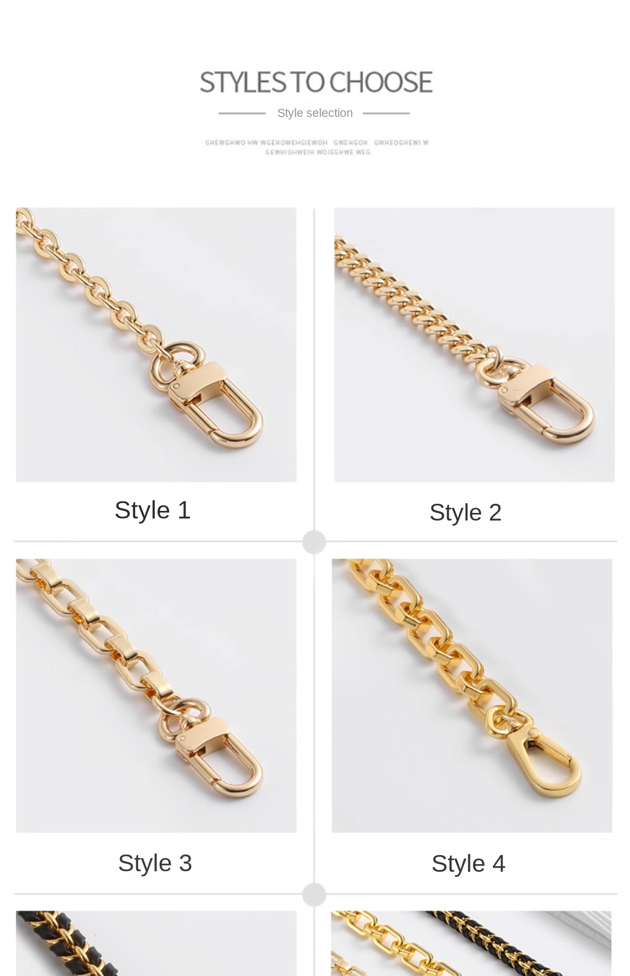 HAVREDELUXE Bag Chain Three-in-one Transformation Metal Bag Messenger Copper Chain Bag Chain Accessories Single Purchase